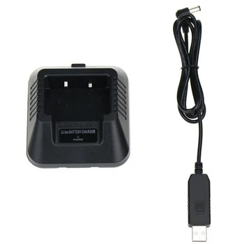 Walkie Talkie зарядно устройство за батерии USB кабел за зареждане подмяна за Baofeng UV-5R UV-5RE DM-5R двупосочно радио