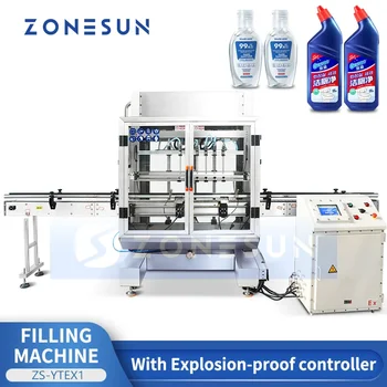 ZONESUN Автоматична взривозащитена машина за пълнене Машина за пълнене на химически бутилки Течен пълнител Промишлено оборудване ZS-YTEX1