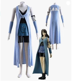 Аниме Cosplay Final Fantasy Rinoa Heartilly Cosplay Костюм Пълен комплект Дамски Наметало палто Пола Униформа Костюм Хелоуин Outfit