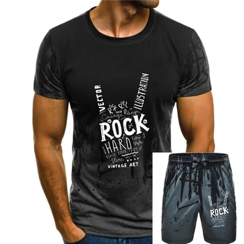 Безплатна доставка Лятна мода Famous Tee Hard Rock реколта изкуство рокендрол ретро стил метална тениска за мъже - 0349
