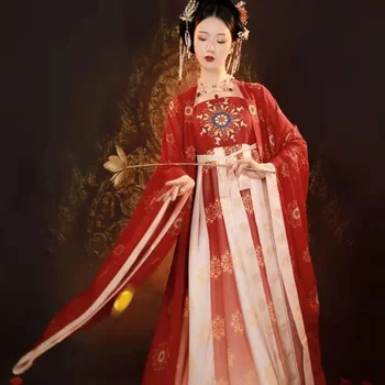 Древни жени Елегантна рокля от династията Ханфу Тан Танцови костюми от династията Тан Традиционен китайски костюм на фея Ханбок Жени