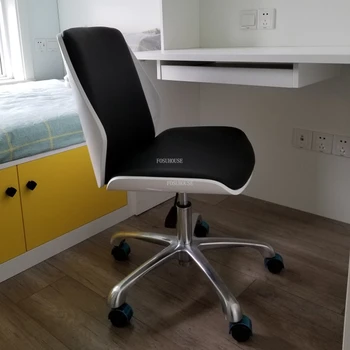 Европейска дървена облегалка офис стол свободно време кожени офис столове лифт въртящ се компютър стол офис мебели дома геймър стол