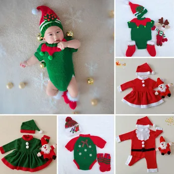 Европейска и американска фотография на новородени дрехи Едномесечно бебе 100-ти ден Фото фотография Облекло Студио Бебе Коледа