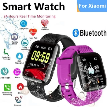 Жени Мъже Смарт часовник Сърдечен ритъм Монитор за кръвно налягане Водоустойчив спортен смарт часовник Детски часовници за Iphone Huawei Samsung reloj