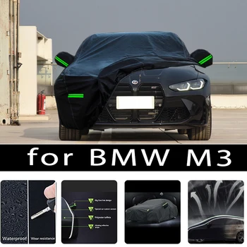 За BMW M3 Външна защита Пълно покритие на автомобила Снежна покривка Сенник Водоустойчив прахоустойчив екстериор Аксесоари за кола