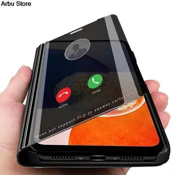 За Samsung Galaxy A14 4G случай Smart Mirror кожа флип магнитна книга стойка капак SamsungA14 5G 6.6Inch Samsang A 14 14A Fundas