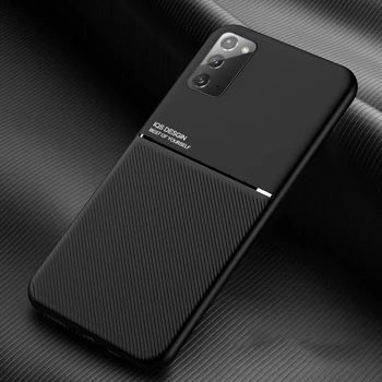 За Samsung Galaxy Note20Ultra Note20 случай кола магнитна стойка кожа телефон случай за Samsung Забележка 20 ултра удароустойчив заден капак
