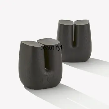 италиански минималистичен диван странична маса стол дизайнер творчески хол скандинавски минималистичен случайни изкуство обувки промяна ниско столче