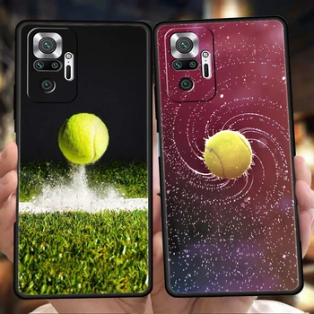 Калъф за телефон с тенис топка за Xiaomi Redmi Note 12 5G 10C 10 11 9 8 Pro Plus 9S 7 8T 9T 9A 8A 9C K50 K40 Gaming силиконов капак