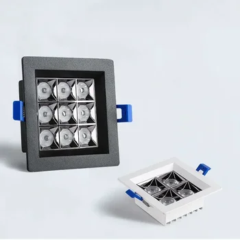  квадратни вдлъбнати димиране LED Downlight 15W 24W 30W LED таван спот светлини AC85 ~ 265V LED панел светлини вътрешно осветление