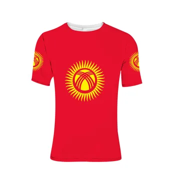 Киргизстан младеж DIY безплатно по поръчка име номер Kgz T риза нация флаг кг киргизка страна печат снимка лого ежедневни дрехи