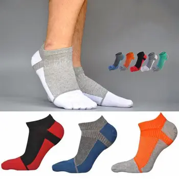 Компресия Цветни дишащи спортове Удобни оформящи чорапи Чорапи без шоу Чорапи до глезена Чорапи с пет пръста Мъжки чорапи