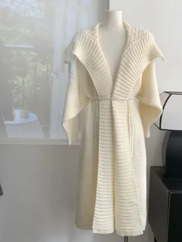 Мода елегантен и удобен пуловер жилетка дамски дълъг ръкав удобни термотемпераментни жилетка пуловер