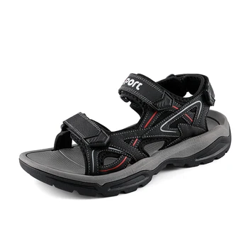 Нови летни мъжки сандали на открито класически меки плажни сандали с голям размер Обувки за газене на платформа Мъжки маратонки Рим Неплъзгащи се сандали