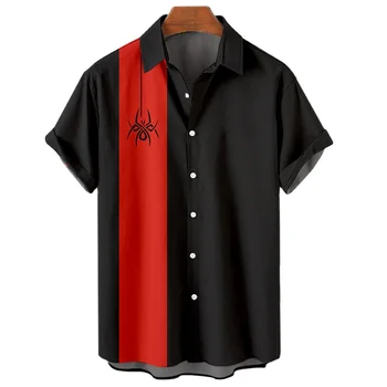 Нови хавайски ризи за мъже Ежедневни бутон надолу къс ръкав унисекс райета 3D печат летни плажни ризи европейски размер S до 5XL