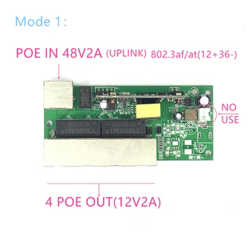  обратна мощност Buck POE превключвател POE IN / OUT5V / 12V / 24V 90W / 5 = 315W 100mbps 802.3AT 45 + 78- DC5V ~ 35V серия на дълги разстояния Force POE