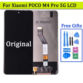 оригинален за Xiaomi POCO M4 Pro 5G LCD дисплей със сензорен панел екран дигитайзер събрание Pantalla 21091116AG, MZB0BGVIN LCD