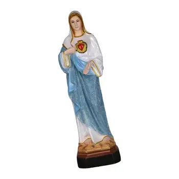 Света Богородица фигура 13.78 инчов произведения на изкуството занаяти бюро дисплей свещено сърце на Мария фигурка за хол домашен офис църква рафт
