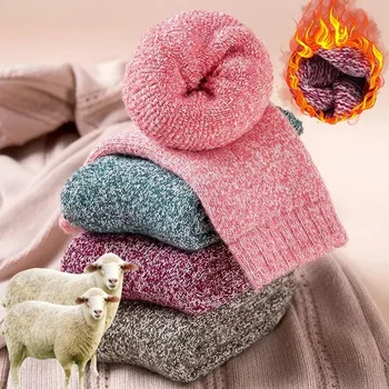 чифт студени топли чорапи бр=1 съпротивление зимен заек дропшипинг вълна жени 2 нов цвят за качество на снега Solid High Thickened