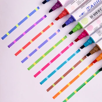 10pcs Магически променлив цвят рисуване писалка набор обезцветени маркер маркери писалки Скрапбукинг Арт консумативи Канцеларски училище