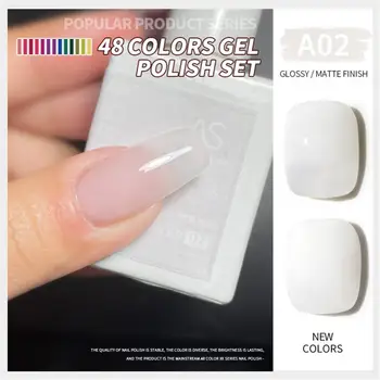 48color Гел за нокти Полу-постоянен лак Накиснете UV гел за нокти Лак за маникюр Нокти Арт Дизайн Гел-лак Дропшипинг