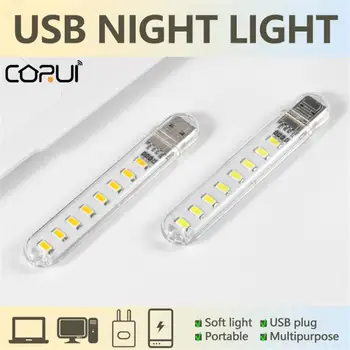 CORUI Мини USB LED нощна светлина аварийна светлина ярка лампа преносим компютър мобилни електрически крушки за хол спалня нощно шкафче