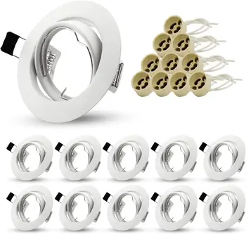  LED Луни рамка кръгли тела държачи регулируеми за MR16 GU10 крушка притежателя вдлъбнати LED спот светлина скоба
