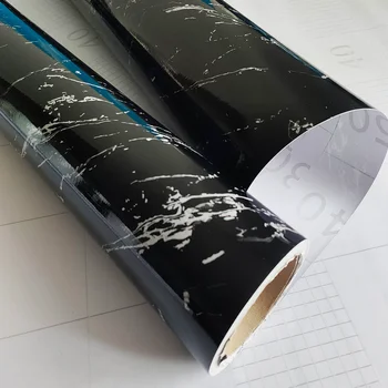PVC мрамор водоустойчив тапет самозалепваща се сменяема контактна хартия за баня стена винил кухненско масло доказателство дебели стикери