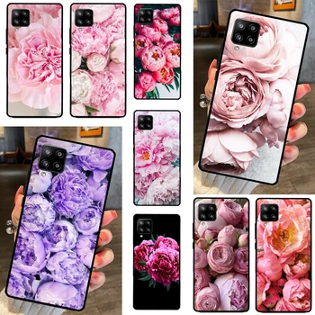 Елегантно розово лилаво божур цвете за Samsung Galaxy A53 A33 A23 A13 A14 A34 A54 A51 A71 A52S A12 A22 A32 A42 A52 Калъф за телефон
