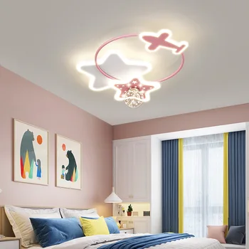 Нова звезда самолет деца таван лампа модерен интелигентен LED спалня проучване полилей творчество вътрешна декорация лампи