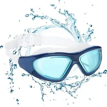  Очила за плуване против мъгла Очила против мъгла с широк изглед и UV защита Очила за басейн за възрастни Деца без течащо плуване