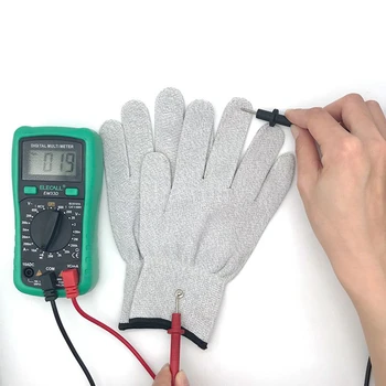 Проводими ръкавици от електрод от сребърни влакна Масажорна терапия Оловни проводници Лечение на болезнено състояние на ръката Подобряване на лошото кръвообращение